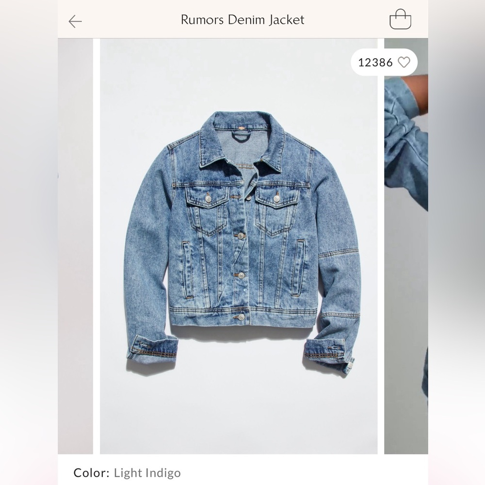 Free People Rumors Denim Jean Jacket